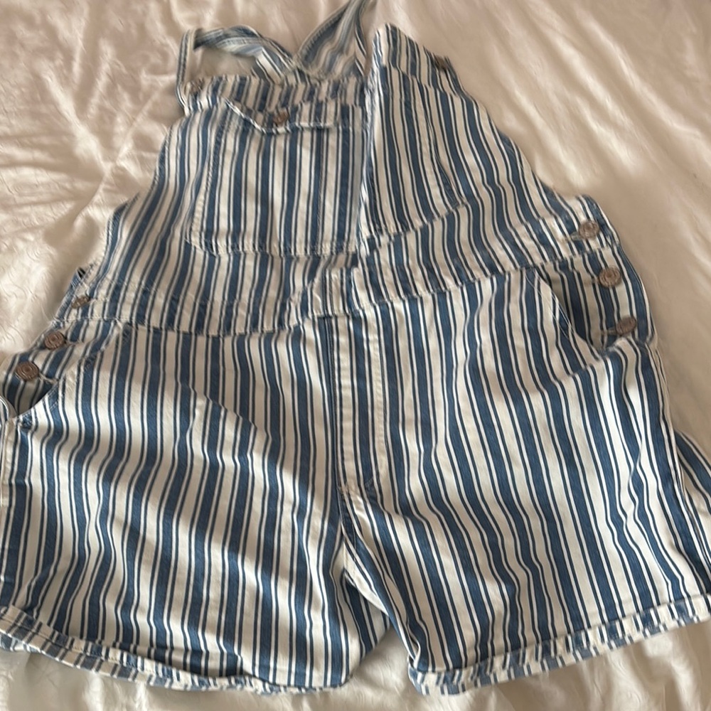 American Eagle Outfitters Blue and White Striped Kids One Piece